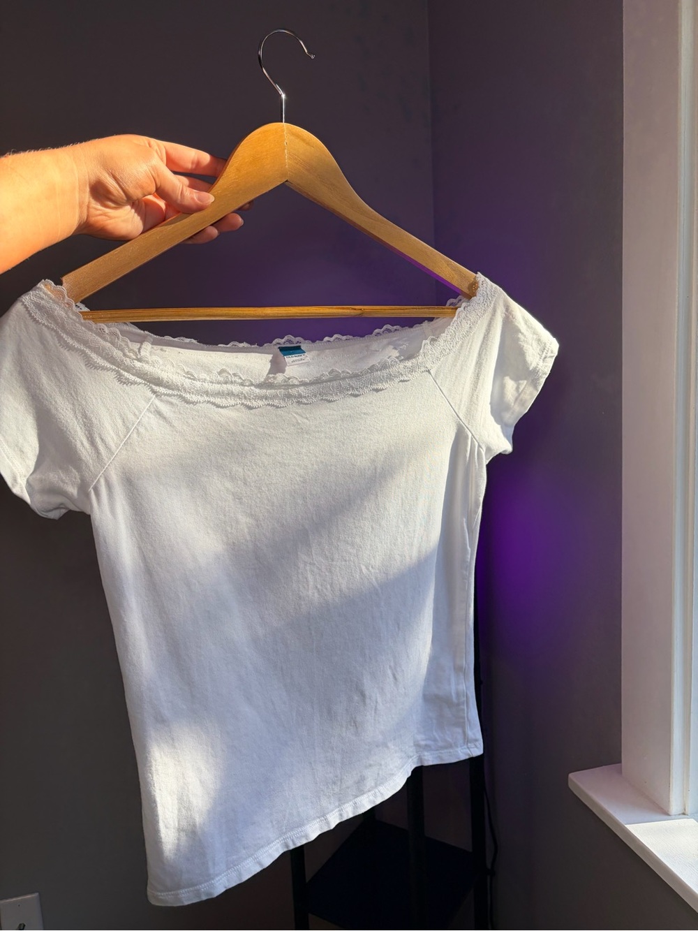 Old Navy White Off-Shoulder Full Length - Picture 1 of 4